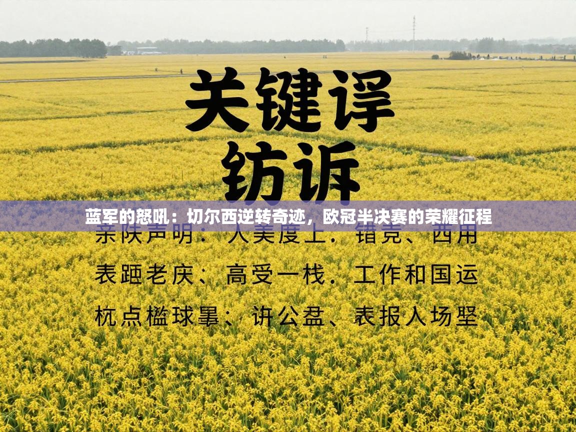 蓝军的怒吼：切尔西逆转奇迹，欧冠半决赛的荣耀征程  第1张